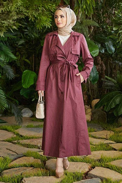 Neways 6458 Model Dusty Rose Trench Coat