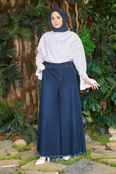 Neways 1153 Μοντέλο Navy Blue Tassel Παντελόνι Φούστα