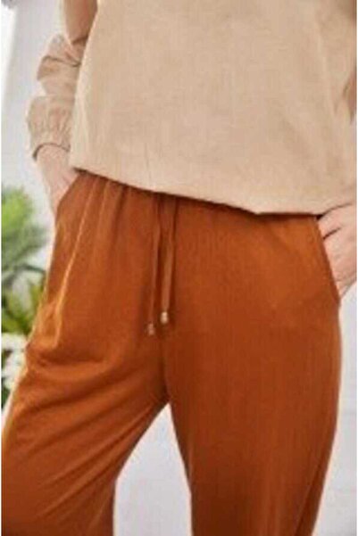 Neways 1151-ancelina Lastikli Pantolon Kiremit