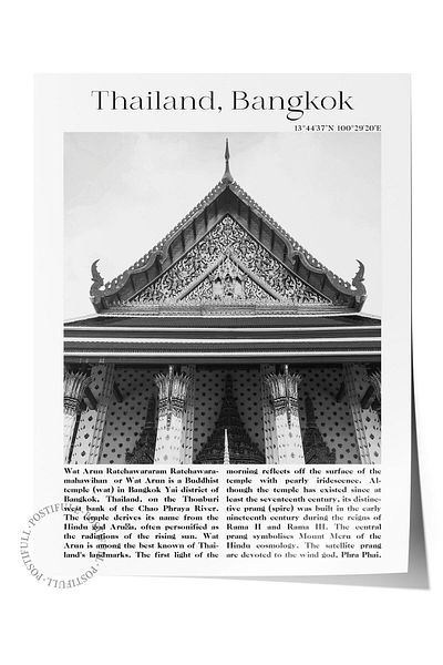 Postifull Bangkok - Thailanda, poster cu tematică oraș, poster de perete fără încadrare, nr.:30044