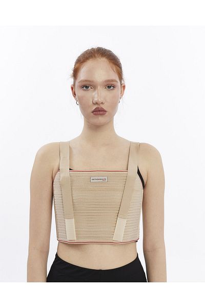 orthohealthmedical Breast Cage Surgery Corset - Underwire Supported Pre-Surgical and Post-Surgical Rib Fracture Protection