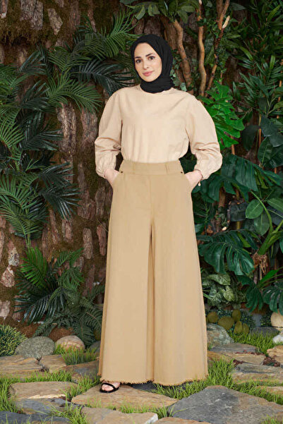 Neways 1153-tasseled Trouser Skirt Beige