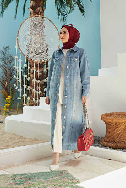 Neways Blue Denim Long Jacket - 6373