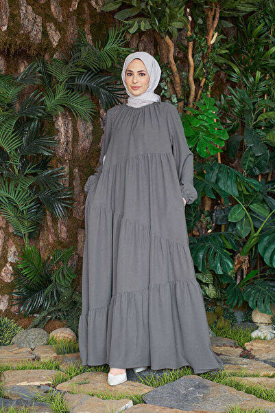 Neways 6614-gathered Berlin Dress Gray