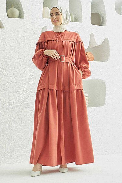 Neways Taba 6605-Carla Gathered and Belted Dress