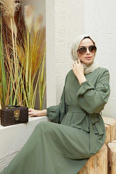 Neways 6569-crepe Jumpsuit Dress Khaki