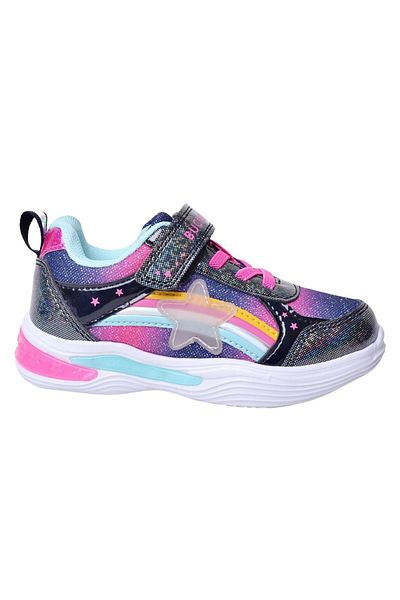 BUCKHEAD Buck3024 Stary Kids Black Lighted Sneakers