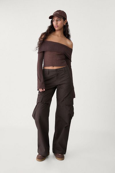 Stradivarius Sweater with a bardot neckline