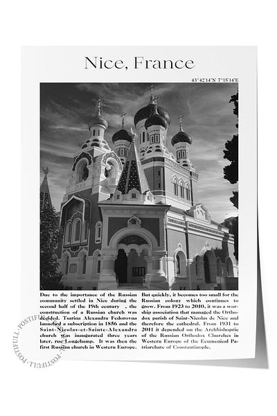 Postifull Nice - France, City Themed Poster, Frameless Wall Poster, No:30029