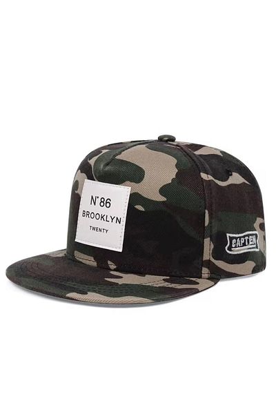 CosmoOutlet Brooklyn Twenty No:86 Adjustable Back Cotton Camo Khaki Hip Hop Cap
