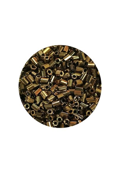 STUMBANNG Cut Glass Beads 2mm - 20 Grams - Metallic Yellow -Bnc342