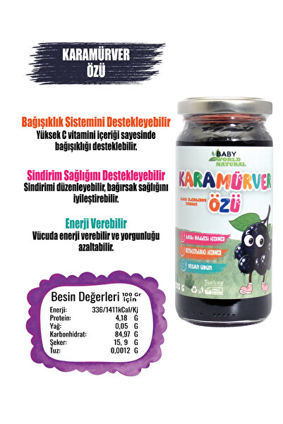 Baby World Natural Karamürver Özü 315 Gr