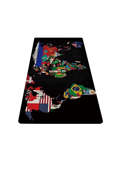 Fabienne لوحة ماوس ألعاب ممتدة على شكل خريطة العالم 90×40 سم