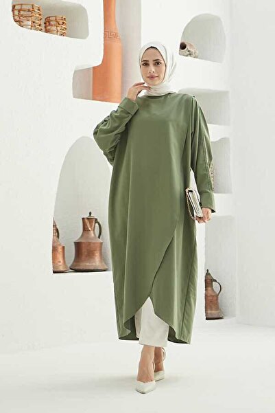 Neways 6394-Standart Tunik Açık Yeşil