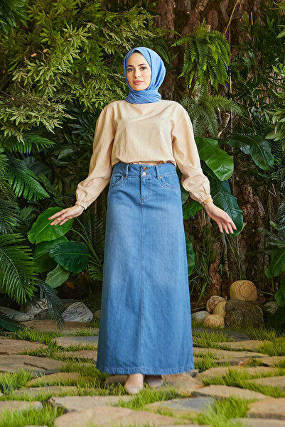 Neways 2058-Denim Etek Mavi