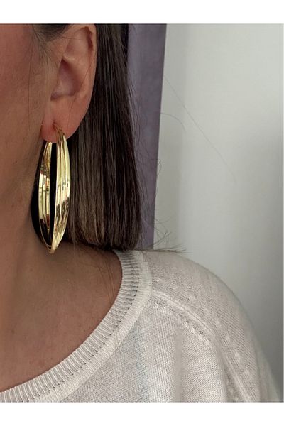 bijuxbymrv Asymmetrical Big Hoop Earrings