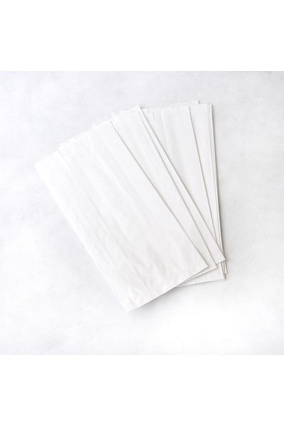 Bimotif White Paper Bag 15X32 cm - 25 Pcs