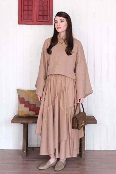 Ceylan Otantik Καραμέλα στρώσεις Bohemian φούστα