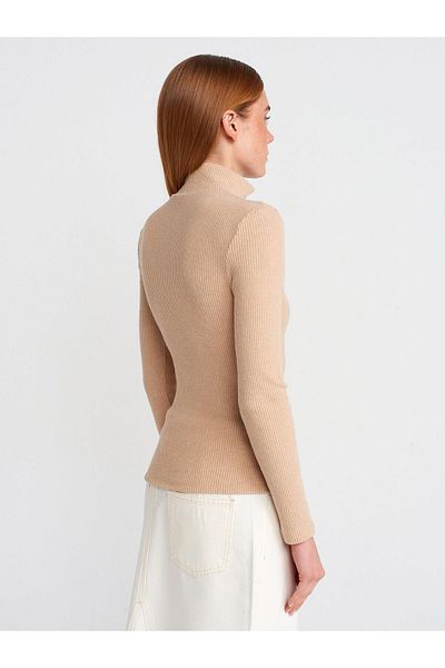 Dilvin 31435 Γυναικείο ζιβάγκο με κουμπιά με ραβδώσεις
