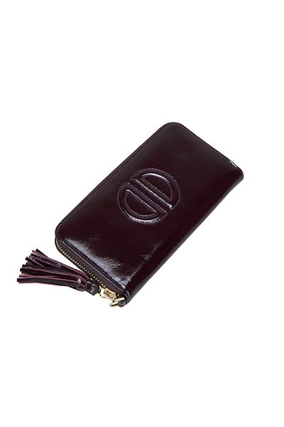 Desa Kathleen Burgundy Women's Patent Leather Wallet