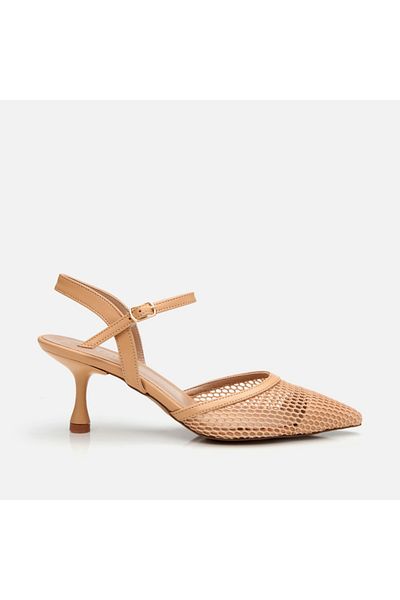 Hotiç Stiletto din plasă de damă bej