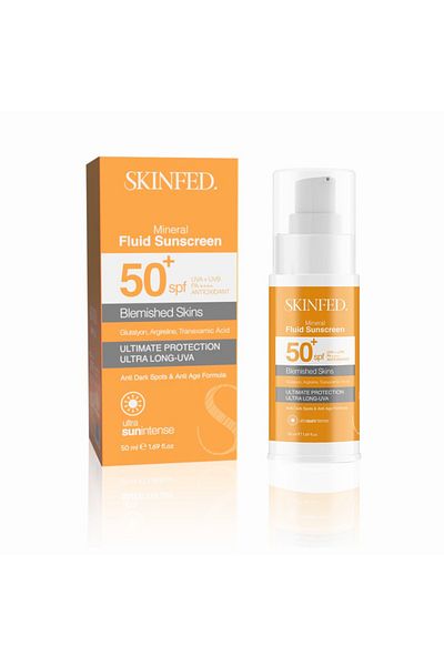 SKINFED. Skinfed Anti-Blemish Mineral Filtered Sunscreen 50 Ml.