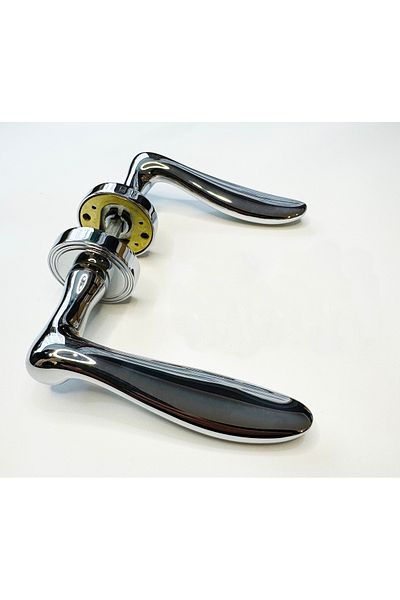 Hafele Yale (Outside Door) Door Handle with Troy Chrome Badge