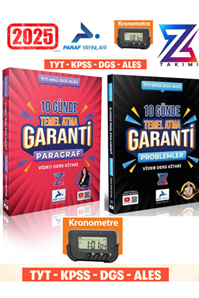 Ens Yayıncılık Paraf Yayın Z Takım Paragraf -Problem 10 Günde Temel Atma Garanti Video Ders Kitabı+Kronometre