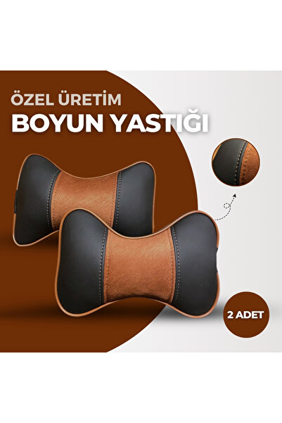 K-Design Özel Dikim Boyun Yastığı - Tay Tüyü Ve 1.kalite Deri
