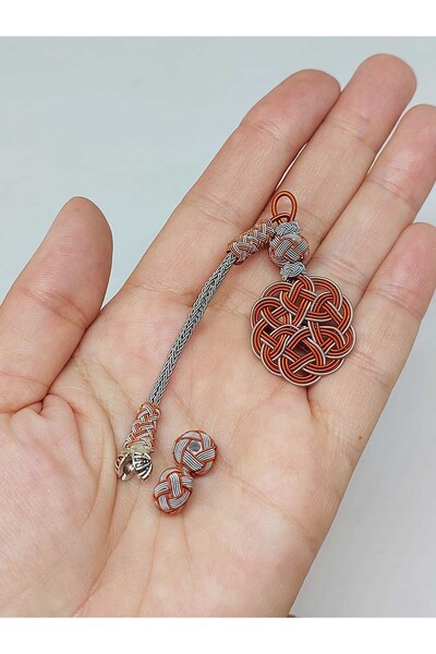 Yasamtohumu Мідні вироби ручної роботи Kazaz Püskül & 2 Habbeli Takım (55984)