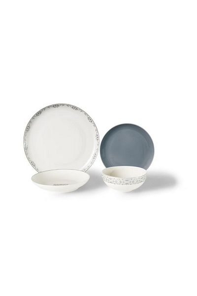 Bien Servi 16-Piece Elegant Design Newbone Dinner Set