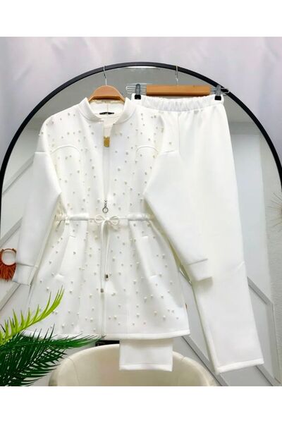 modasindoma بدلة نسائية مع اللؤلؤ