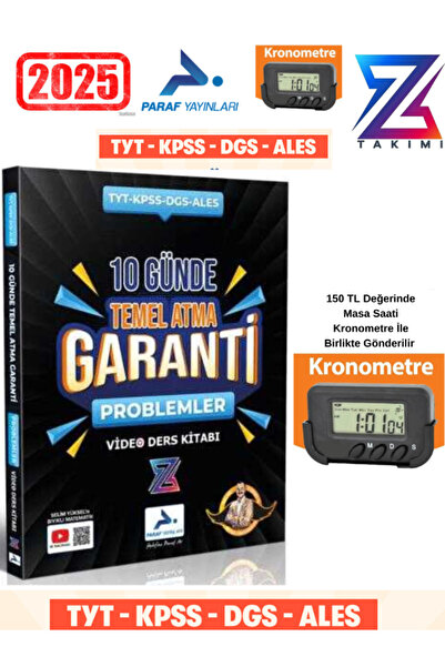Ens Yayıncılık Paraf Yayın Z Takım Problemler 10 Günde Temel Atma Garanti Vid...