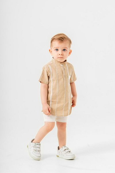 Chicsy Baby Striped Style Shirt and Waist Adjustable Short Sleeve Shorts Set for Kid and Baby