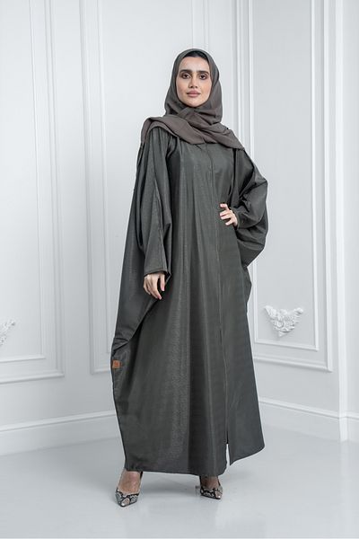 LAVİNİA Lavinia women Abaya with a Lavinia shimmer cape. Business green olive colour