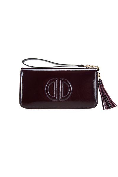 Desa Kathleen Burgundy Women's Patent Leather Wallet