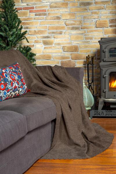 Latuda Home غطاء أريكة زينيت مقاس 175x215 متوسط ​​من قماش الجاكار الشنيل المزخرف |   غطاء أريكة |   مانع للانزلاق، بني