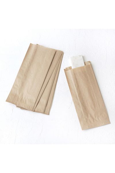 Bimotif Kraft Paper Bag 11X27 cm - 50 Pcs