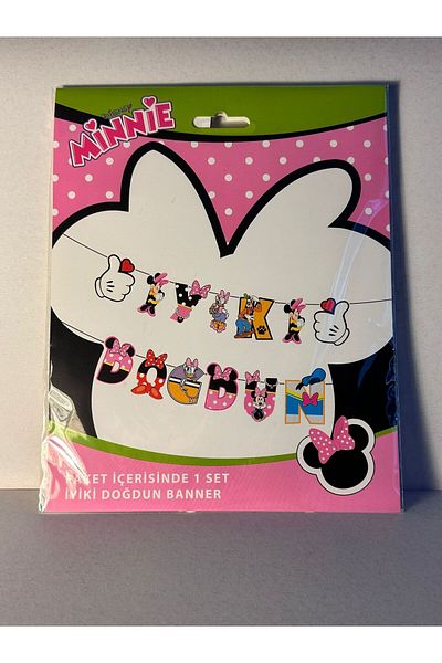 Cadde Süs Στολίδι 3D Banner με θέμα το Minni Mouse
