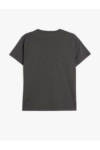 Koton Short Sleeve Crew Neck Cotton Printed Women's T-Shirt