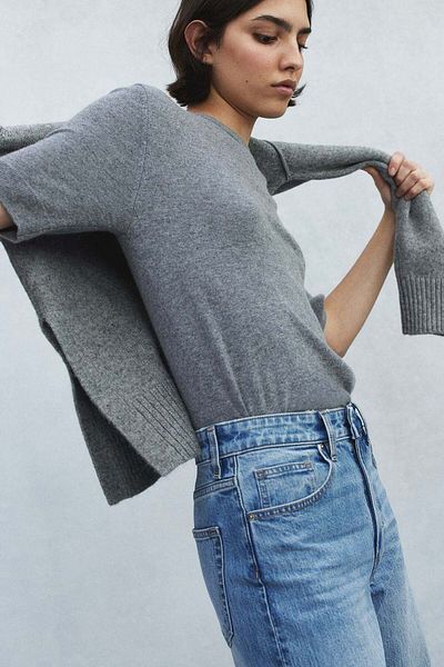 H&M Wide High Cropped Jeans