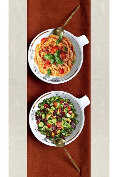 Erbaşlar Wishing Tree 2-Piece Pit Pasta, Salad Plate 28cm