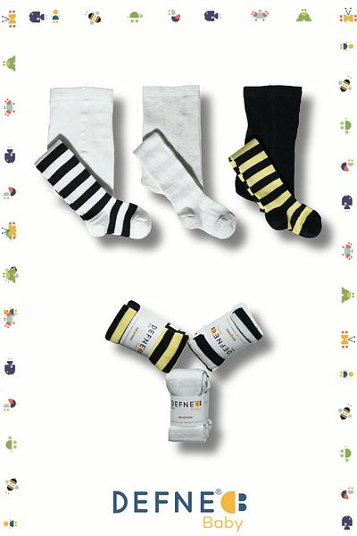 Defne Baby Chiloți pentru fetiță și bebeluș din bumbac 3 bucăți