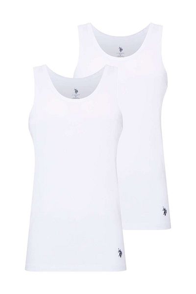 U.S. Polo Assn. Τοπ 2 τεμαχίων Battal Tank Top US Polo Assn.90000 ανδρών - Λευκό