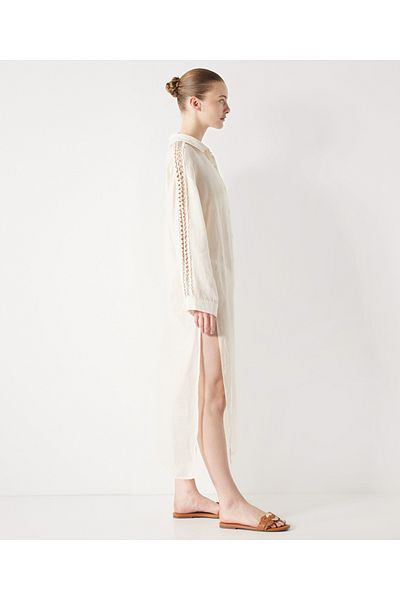İpekyol Linen Tunic - Bead Stripe Detail