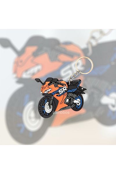 Lambbos For Cfmoto 250Sr Orange Motorcycle Keychain