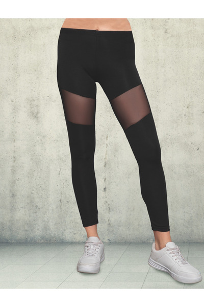 Ladytime Colanți lungi cu detaliu din șifon – 90% bumbac - 5066
