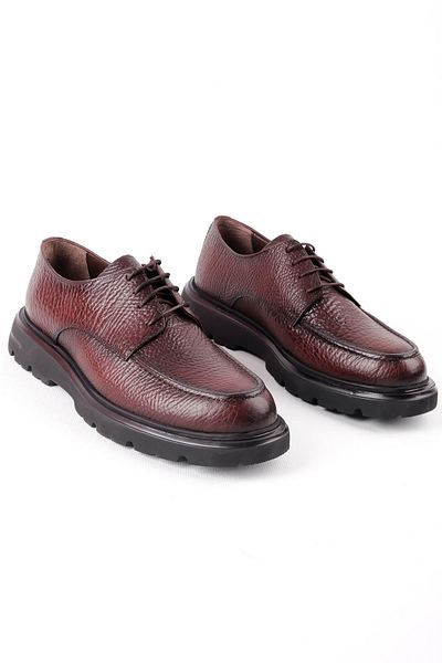 Lal Shoes & Bags Ανδρικά παπούτσια Shay από γνήσιο δέρμα με κορδόνια casual-καφέ
