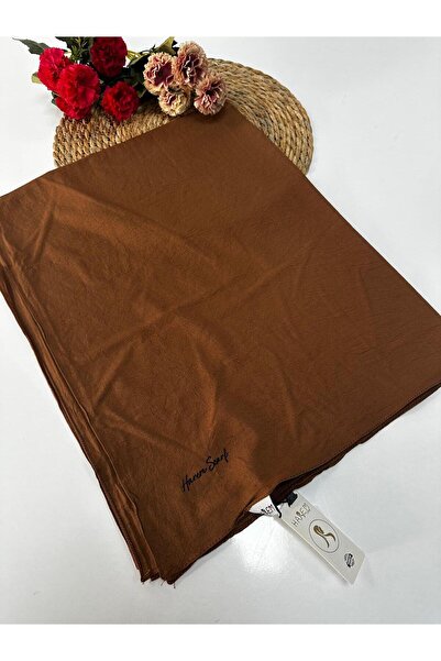 HAREM SCARF Harem šal od azijskog pamuka čokoladne boje - HFA0145