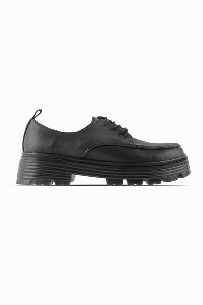 Lal Shoes & Bags Holly pentru femei Oxford negru cu șireturi